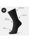 IQ Sox, Strømper, 7-pak Bambus, Black 