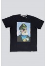 LAKOR, KAPTAJN KAFFE T-SHIRT I SORT 