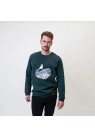 SWEATSHIRT, 'KUTTER' / GRØN