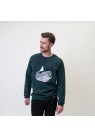 SWEATSHIRT, 'KUTTER' / GRØN