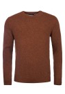 BARBOUR, PATCH CREWNECK I BRUN