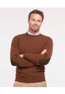 BARBOUR, PATCH CREWNECK I BRUN