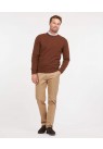 BARBOUR, PATCH CREWNECK I BRUN