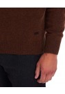 BARBOUR, PATCH CREWNECK I BRUN