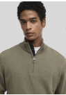 Barbour, Strik, Cotton Quarter-Zip Jumper, Smokey Olive 