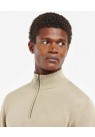 Barbour, Strik, Cotton Half Zip Sweater, Washed Stone