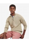 Barbour, Strik, Cotton Half Zip Sweater, Washed Stone