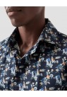 Eton, Skjorte, Contemporary, Floral Print Twill, Navy 