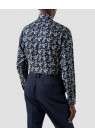 Eton, Skjorte, Contemporary, Floral Print Twill, Navy 