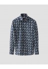 Eton, Skjorte, Contemporary, Floral Print Twill, Navy 
