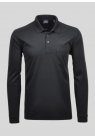 Ragman, Polo Langærmet, Microfiber, Black