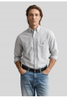 Gant, Skjorte, Regular Banker Stripe Oxford Shirt, Persian Blue 