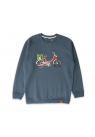 LAKOR, RED PUCH SWEATSHIRT I NAVY