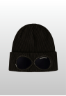 C.P. Company, Strikhue, Cotton Goggle Beanie, Black