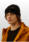 C.P. Company, Strikhue, Cotton Goggle Beanie, Black