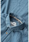 LAKOR, ORGANIC DENIM SKJORTE I BLÅ