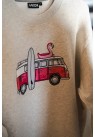Lakor, Sweatshirt, Pink Van, Outmeal Melange