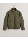 GANT, QUILTED WINDCHEATER JAKKE I GRØN