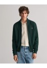 GANT, TEKSTURERET CARDIGAN I GRØN