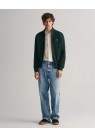 GANT, TEKSTURERET CARDIGAN I GRØN