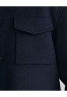 GANT, HÅNDSYET ULD OVERSHIRT I MØRKEBLÅ