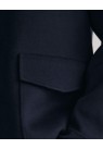 GANT, HÅNDSYET ULD OVERSHIRT I MØRKEBLÅ