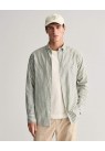 Gant, Skjorte, Cotton-Linen, Green Stripe