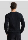 Gant, Strik, Cotton Cable Sweater, Evening Blue 