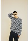 LIBERTINE, LONG SLEEVE T-SHIRT I GRÅ STRIPE