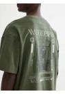 WOODBID, BAINE TRAIN T-SHIRT I GRØN 