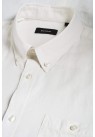 Matinique, Skjorte SS, Trostol Bomuld-Hør, White 